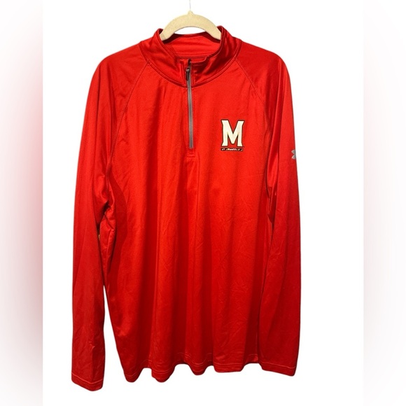 Under Armour Red Quarter-Zip Pullover - Picture 1 of 4